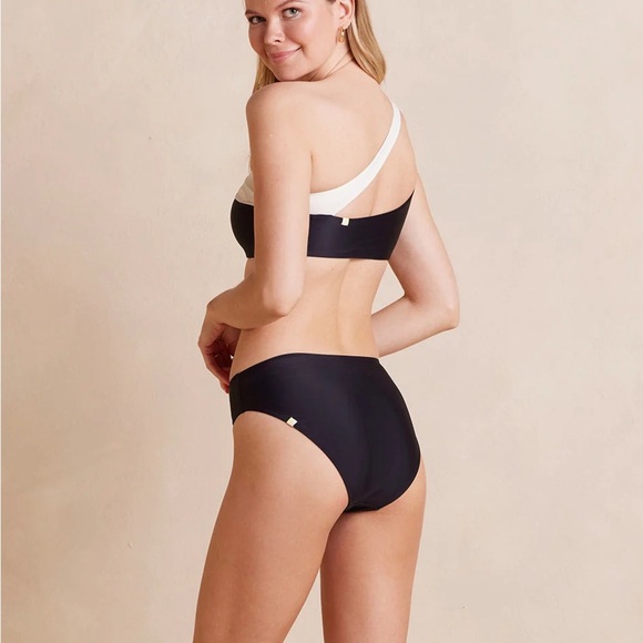 NWT Summersalt Black The High Leg Mid Rise Bikini Bottom Size 12 - Picture 2 of 7